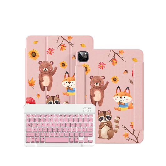 iPad Wireless Keyboard Flipcover - Autumn Animal
