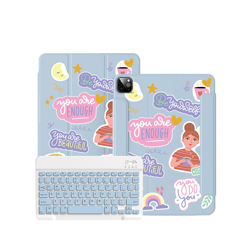 iPad / Android Tab Wireless Keyboard Flipcover - Be Yourself