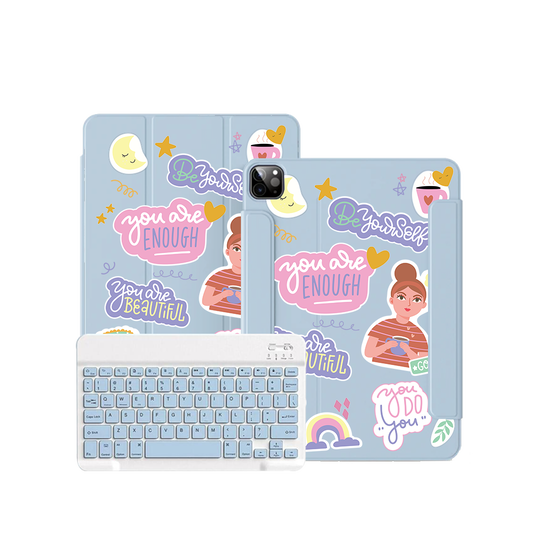 iPad / Android Tab Wireless Keyboard Flipcover - Be Yourself