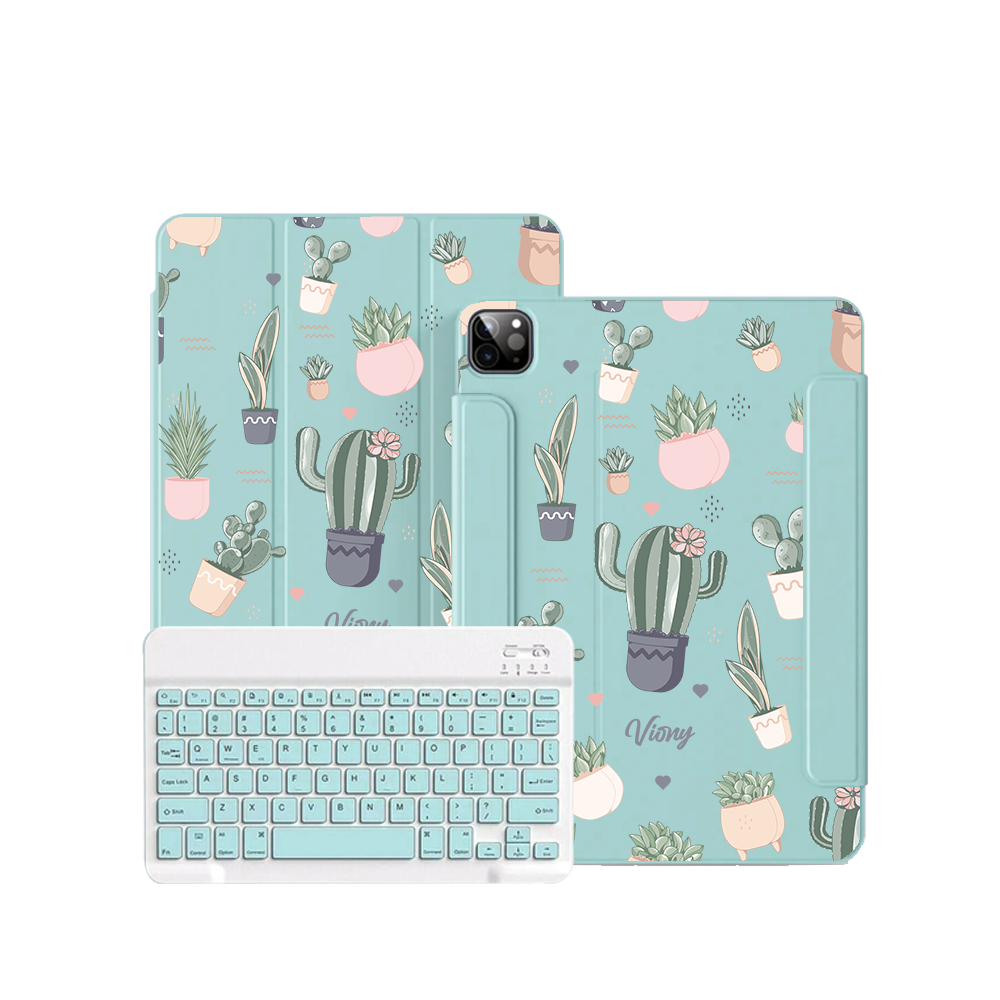 iPad / Android Tab Wireless Keyboard Flipcover - Cactus 2.0