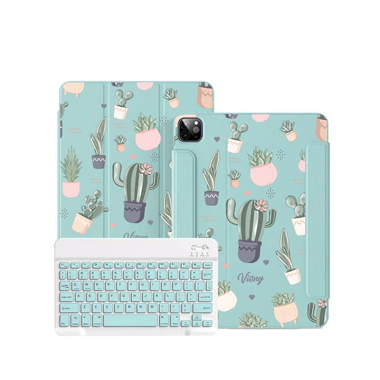 iPad / Android Tab Wireless Keyboard Flipcover - Cactus 2.0