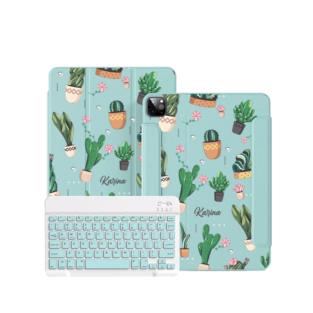 iPad / Android Tab Wireless Keyboard Flipcover - Cactus 3.0