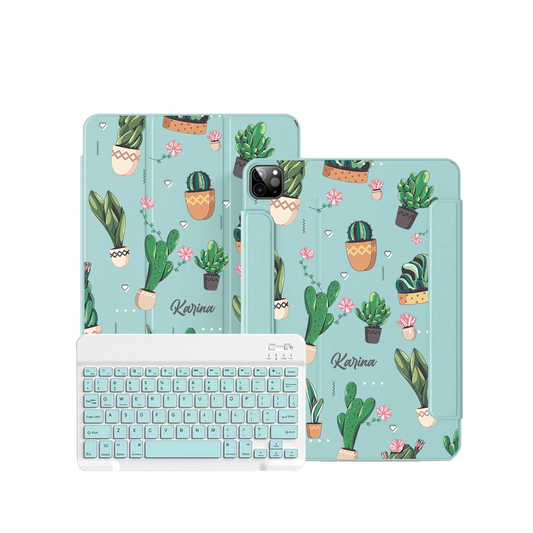 iPad / Android Tab Wireless Keyboard Flipcover - Cactus 3.0