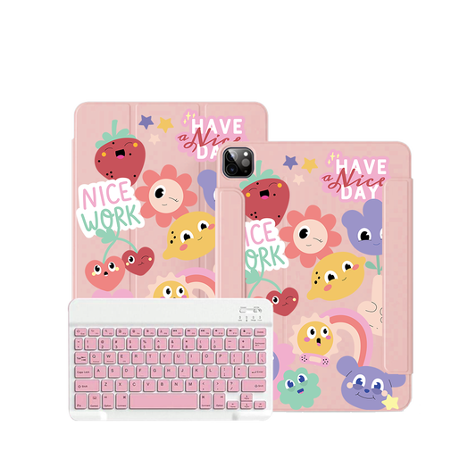 iPad / Android Tab Wireless Keyboard Flipcover - Garden Party