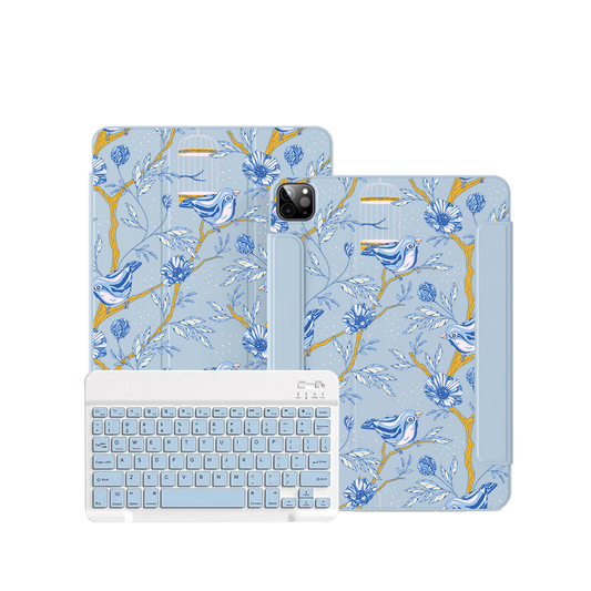 iPad / Android Tab Wireless Keyboard Flipcover - Lovebird 10.0