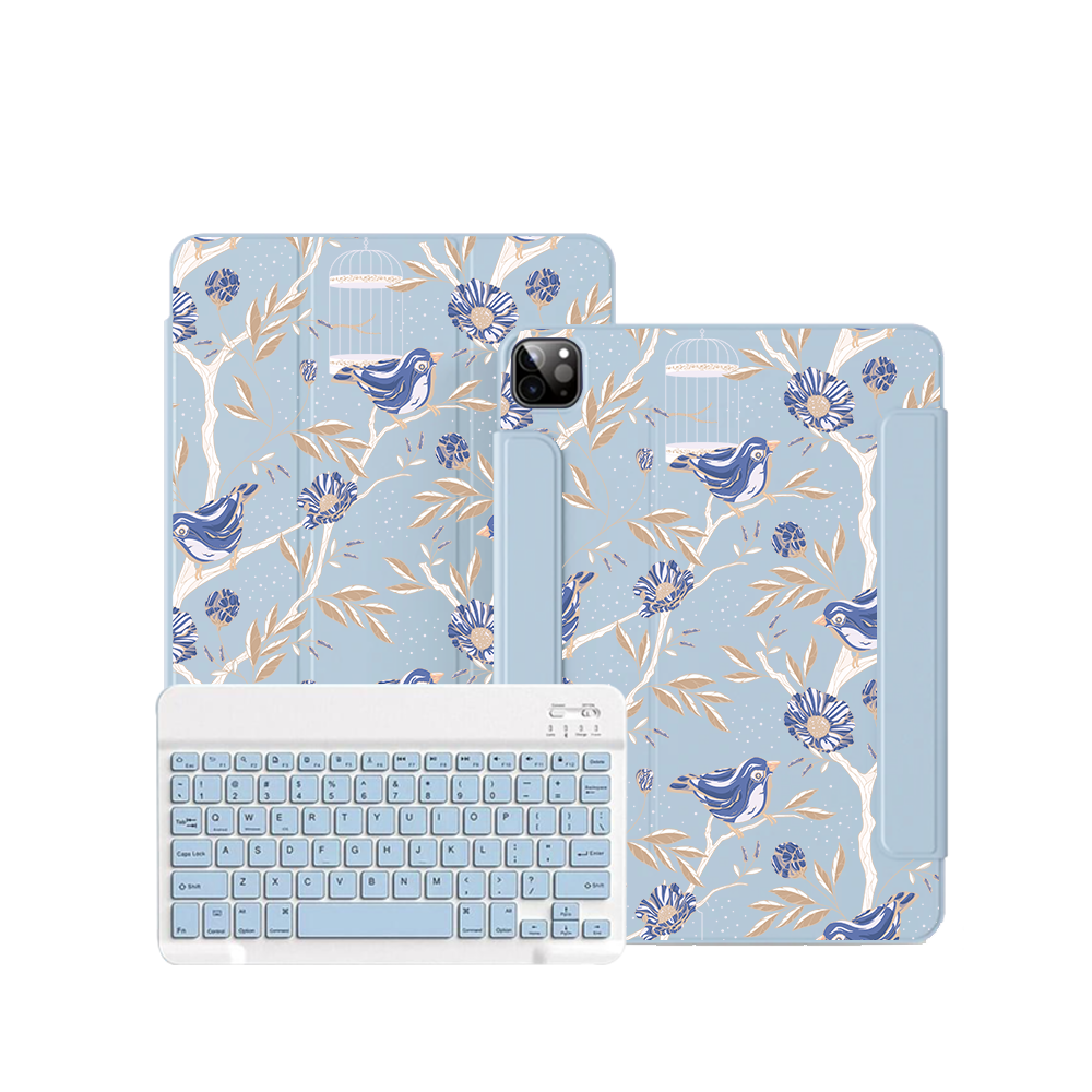 iPad / Android Tab Wireless Keyboard Flipcover - Lovebird 12.0