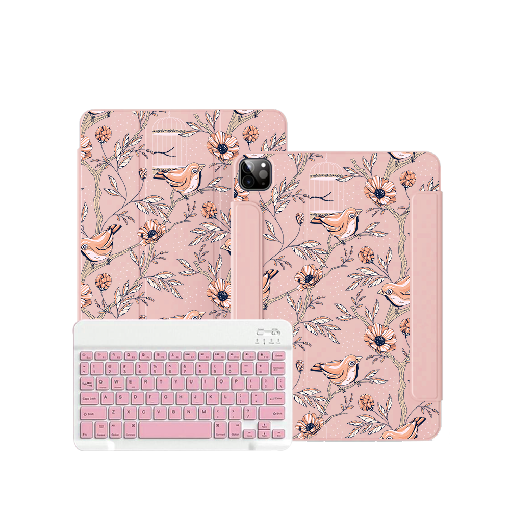 iPad / Android Tab Wireless Keyboard Flipcover - Lovebird 13.0