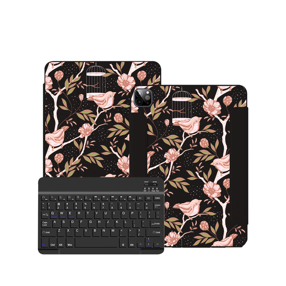 iPad / Android Tab Wireless Keyboard Flipcover - Lovebird 14.0