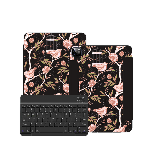 iPad / Android Tab Wireless Keyboard Flipcover - Lovebird 14.0