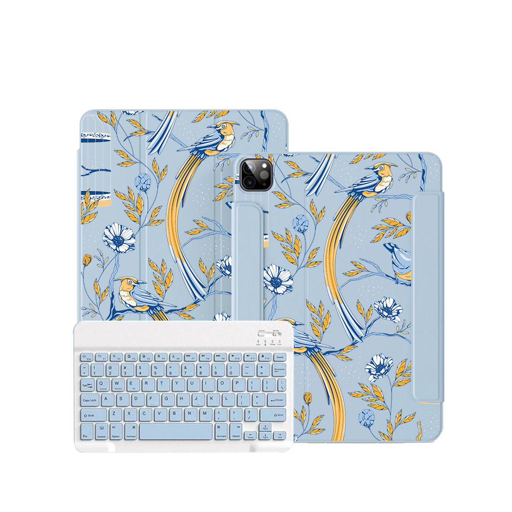 iPad / Android Tab Wireless Keyboard Flipcover - Lovebird 7.0