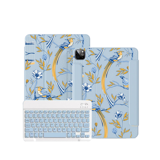 iPad / Android Tab Wireless Keyboard Flipcover - Lovebird 7.0