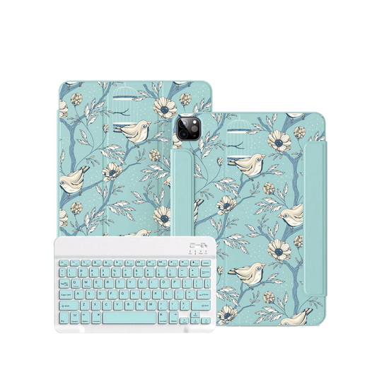 iPad / Android Tab Wireless Keyboard Flipcover - Lovebird 9.0