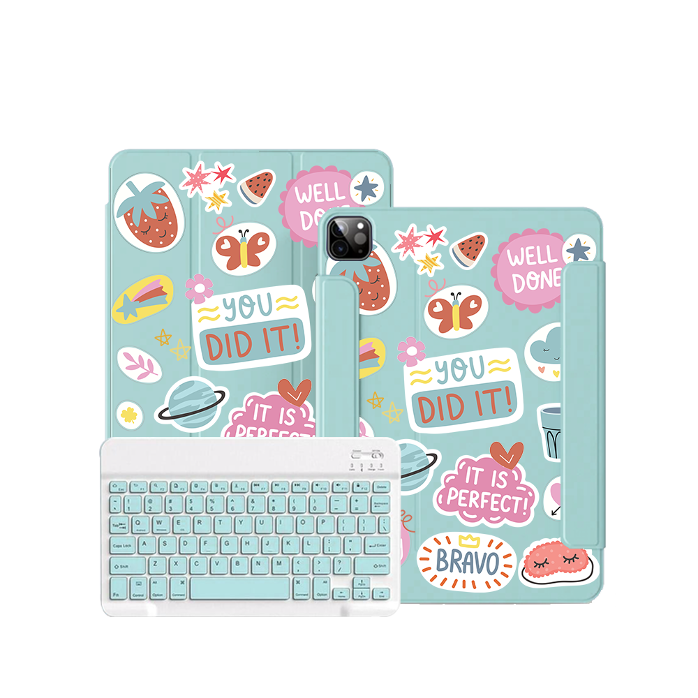 iPad / Android Tab Wireless Keyboard Flipcover - Motivation Sticker Pack 1.0