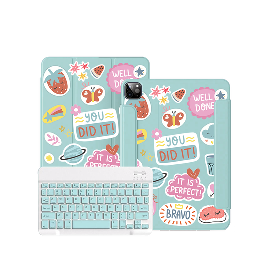 iPad / Android Tab Wireless Keyboard Flipcover - Motivation Sticker Pack 1.0