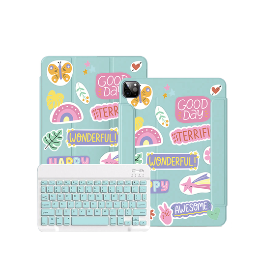 iPad / Android Tab Wireless Keyboard Flipcover - Motivation Sticker Pack 2.0