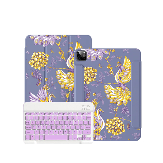 iPad / Android Tab Wireless Keyboard Flipcover - Peacock 3.0