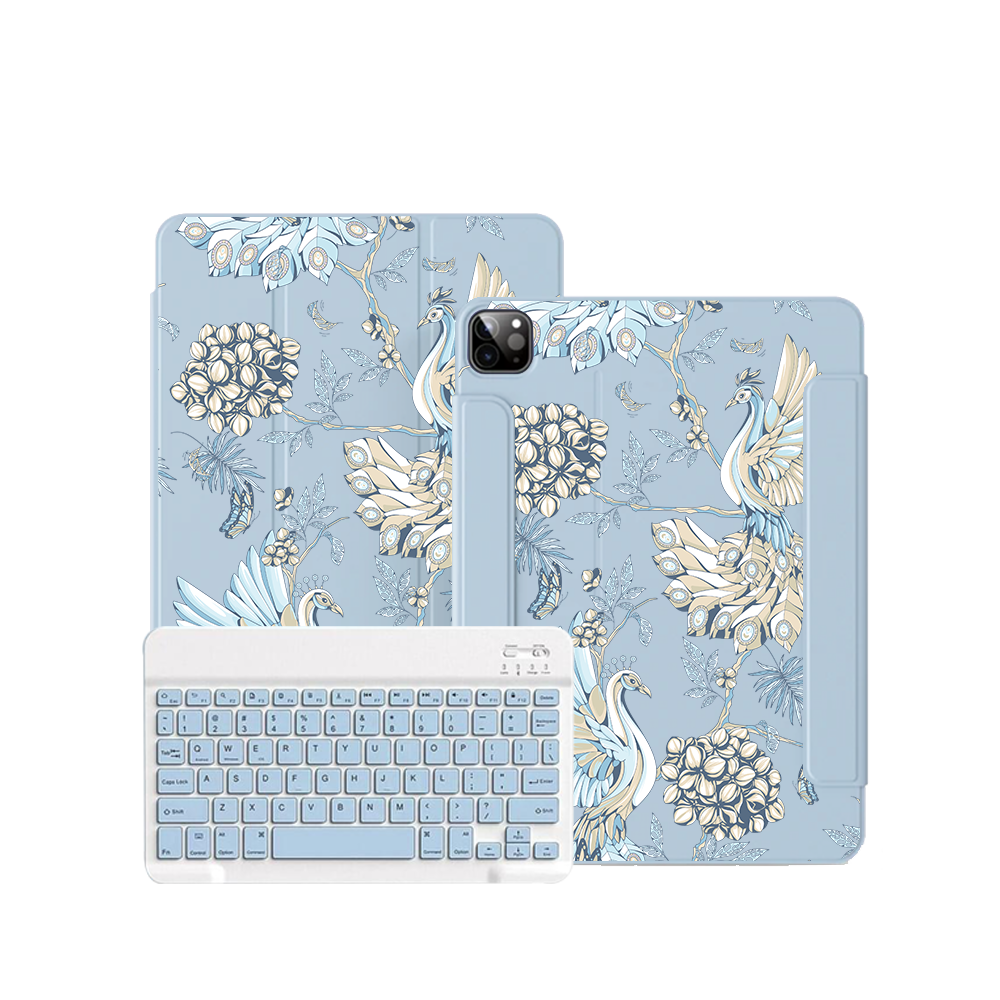 iPad / Android Tab Wireless Keyboard Flipcover - Peacock 5.0