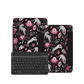 iPad / Android Tab Wireless Keyboard Flipcover - Tiger & Floral 6.0