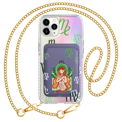 iPhone Magnetic Wallet Holo Case - Virgo
