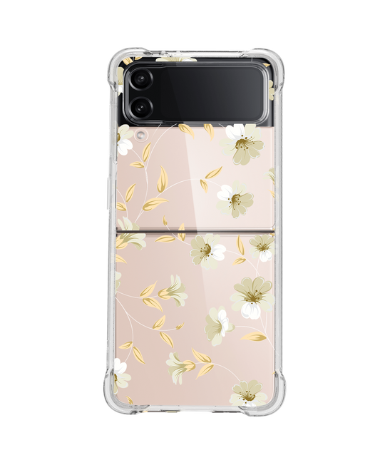 Android Flip / Fold Case - White Magnolia