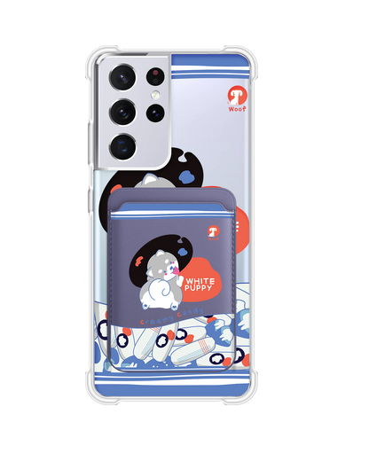 Android Magnetic Wallet Case - White Puppy