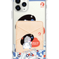 iPhone Phone Wallet Case - White Puppy