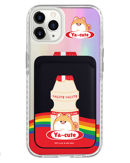 iPhone Magnetic Wallet Holo Case - Yacute Dog