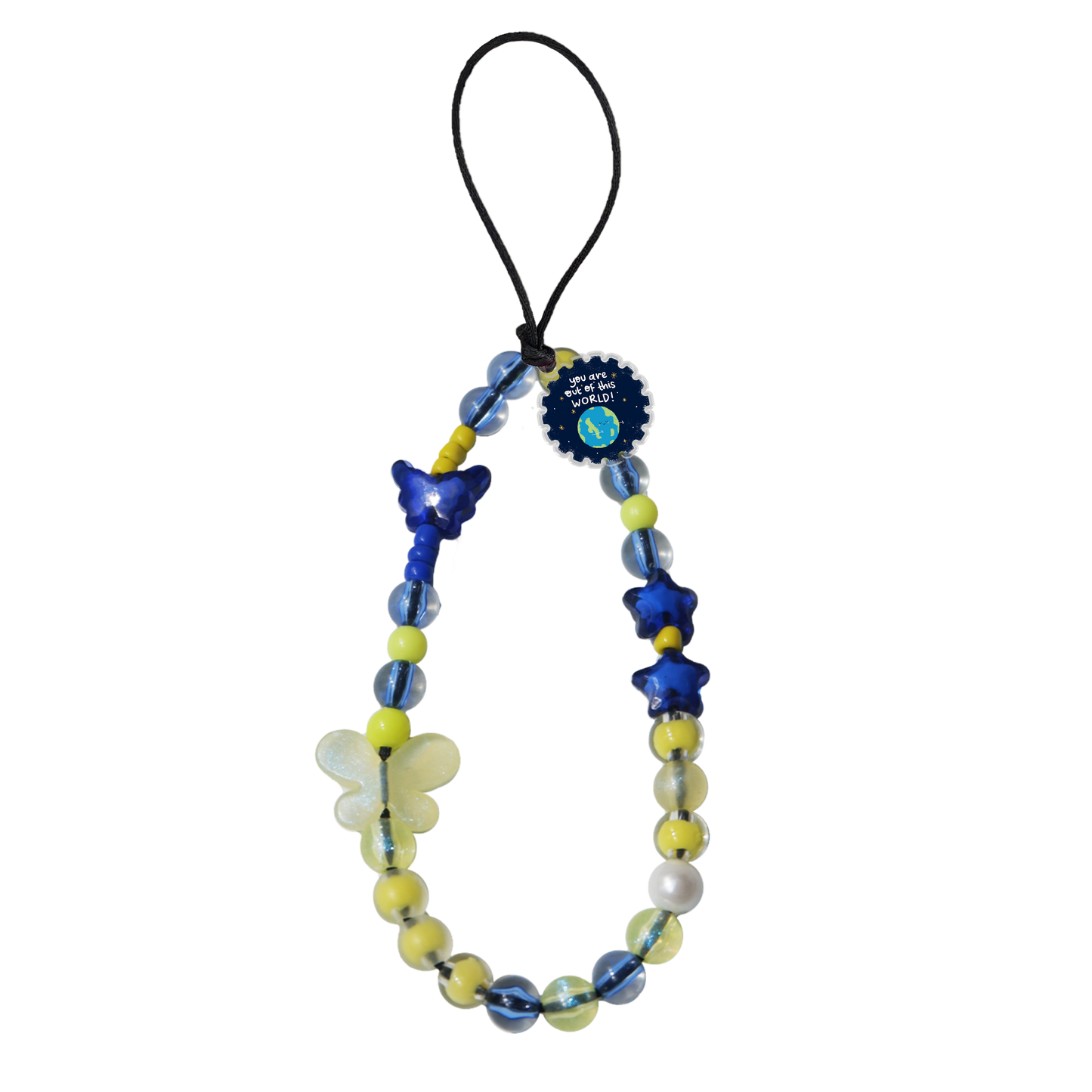 Beaded Strap with Acrylic Charm - You're Out of this World