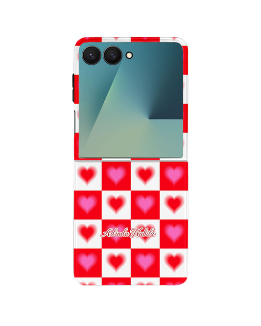 Android Flip Rearguard Defender - Love Checkered