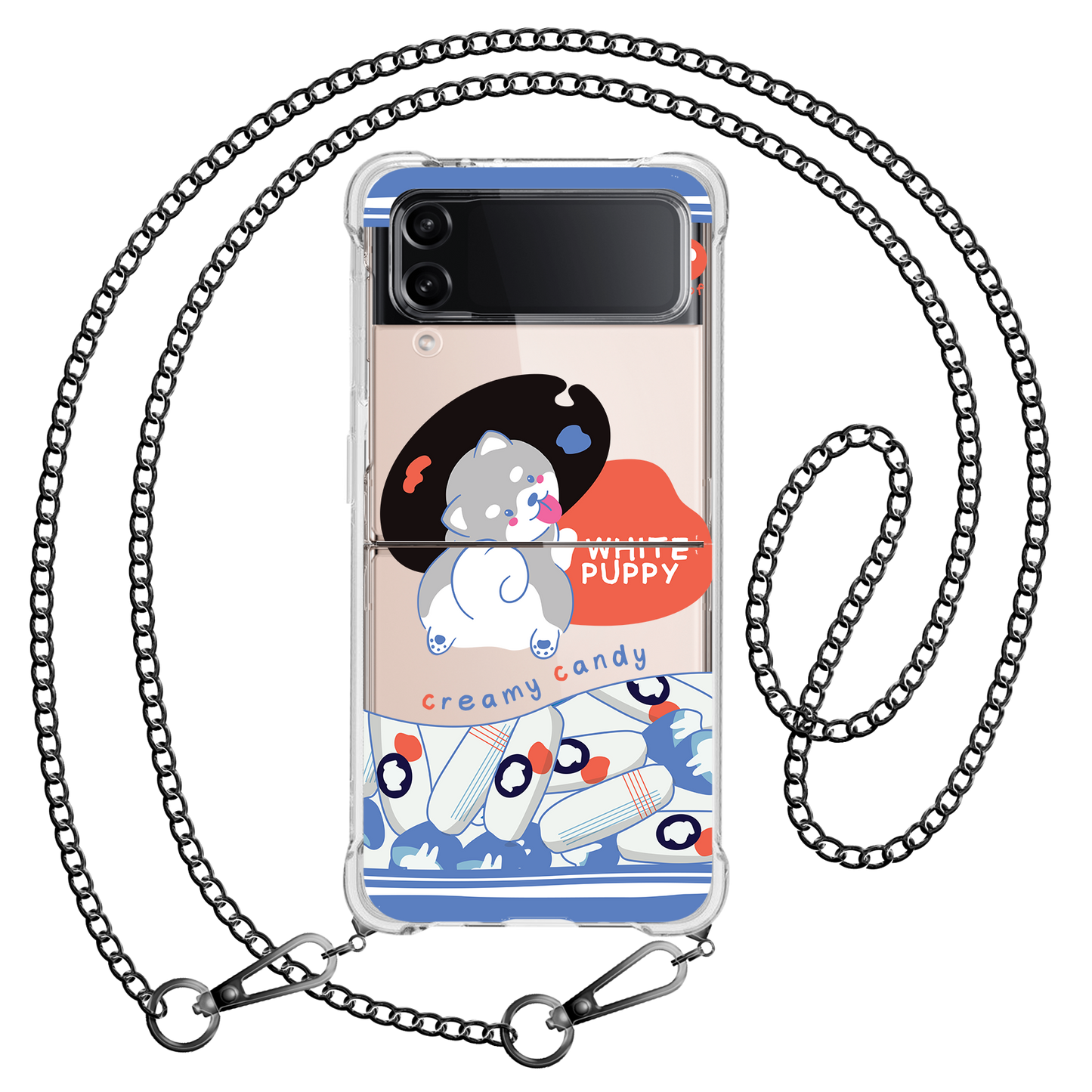 Android Flip / Fold Case - White Puppy