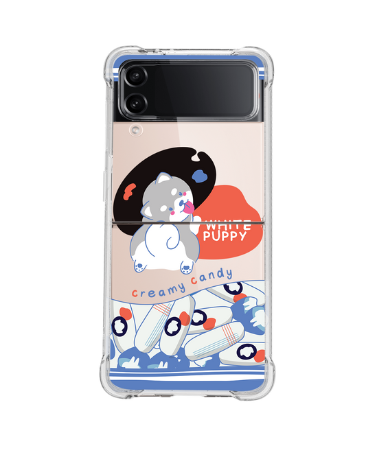 Android Flip / Fold Case - White Puppy