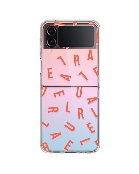 Android Flip / Fold Rearguard Holo - CUSTOM MONOGRAM 1.0 Coral