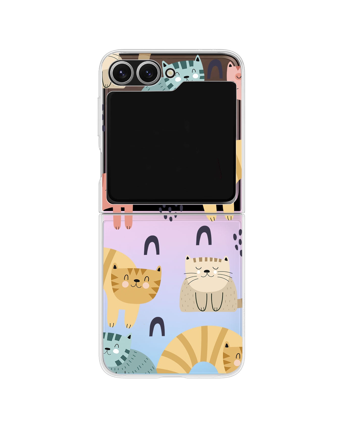 Android Flip / Fold Rearguard Holo - Rainbow Meow