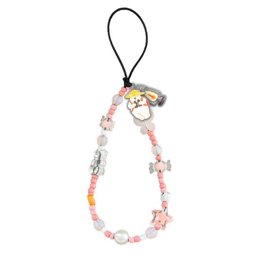 Beaded Strap with Acrylic Charm  - Adventure of Bear