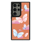 Android Leather Grip Case - Butterfly & Clouds