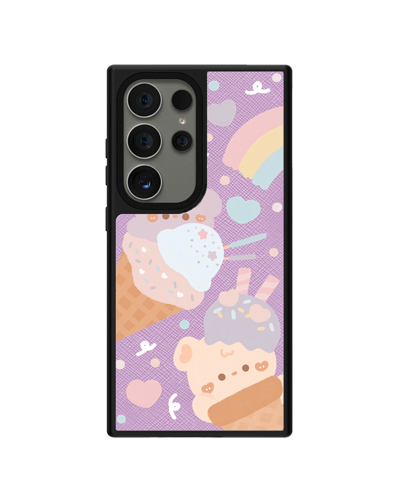 Android Leather Grip Case - Ice Cream for Teddy