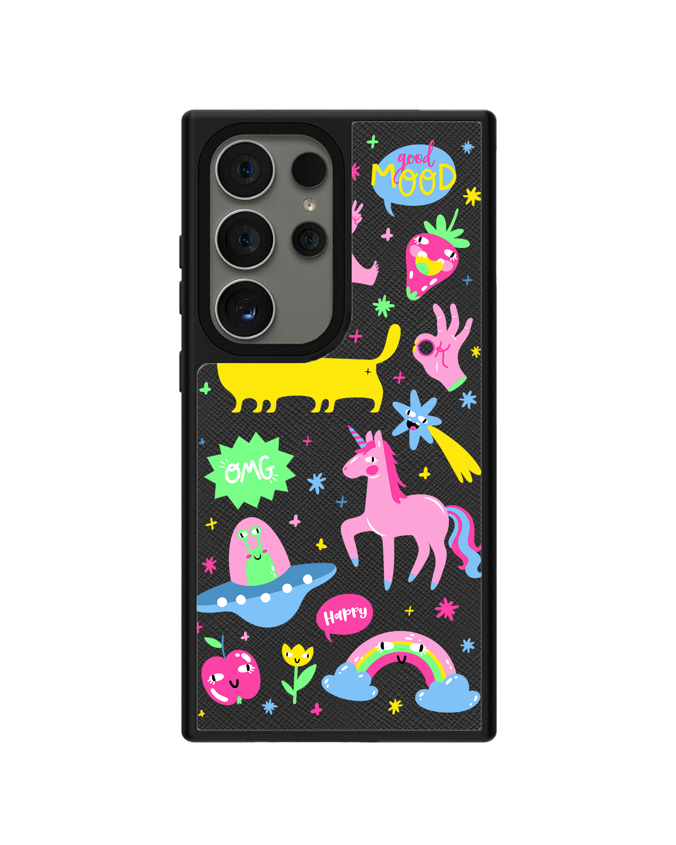 Android Leather Grip Case - Monster Say Good Mood