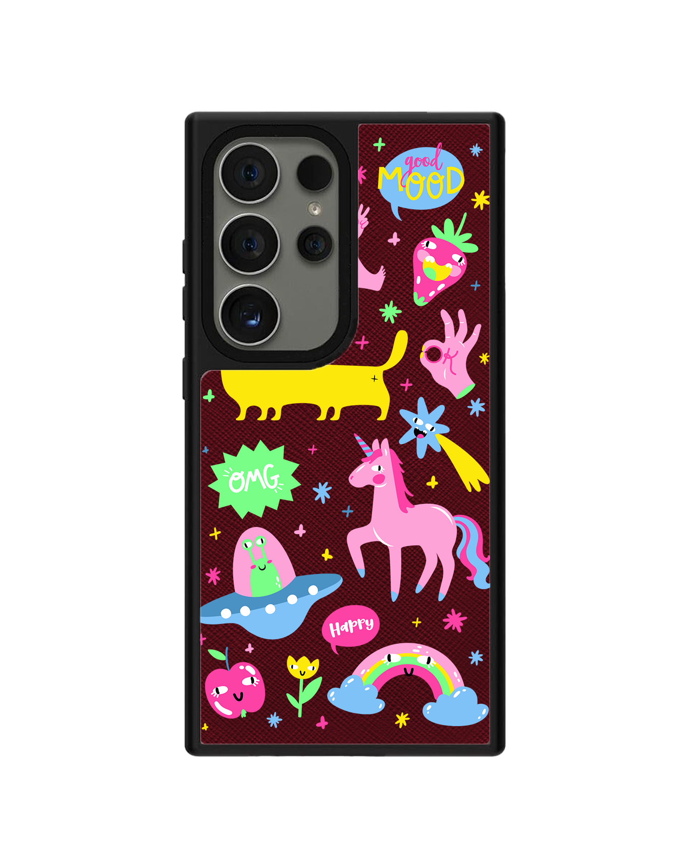 Android Leather Grip Case - Monster Say Good Mood