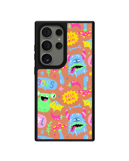 Android Leather Grip - Monster Say Keep Going