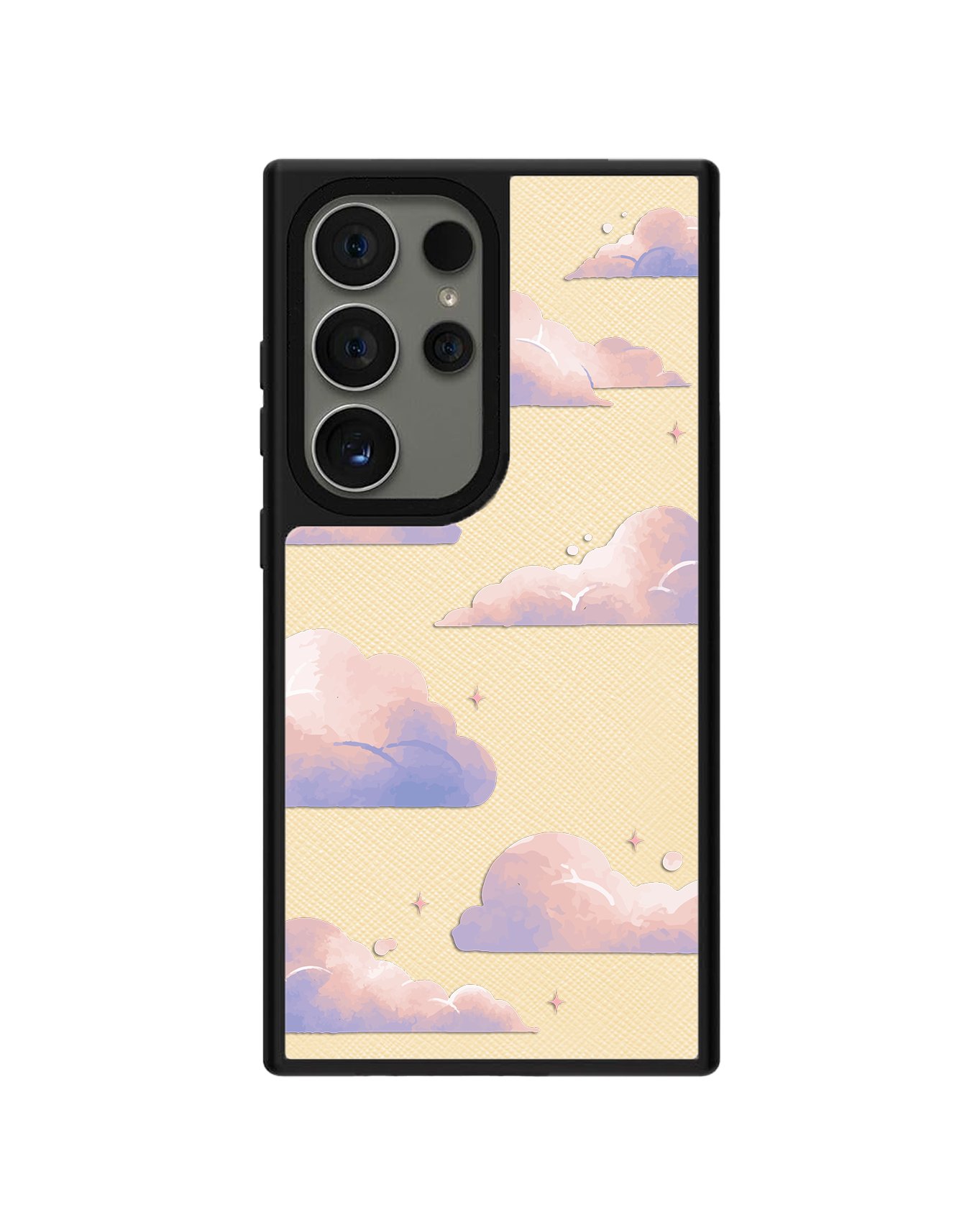 Android Leather Grip Case - Pastel Clouds