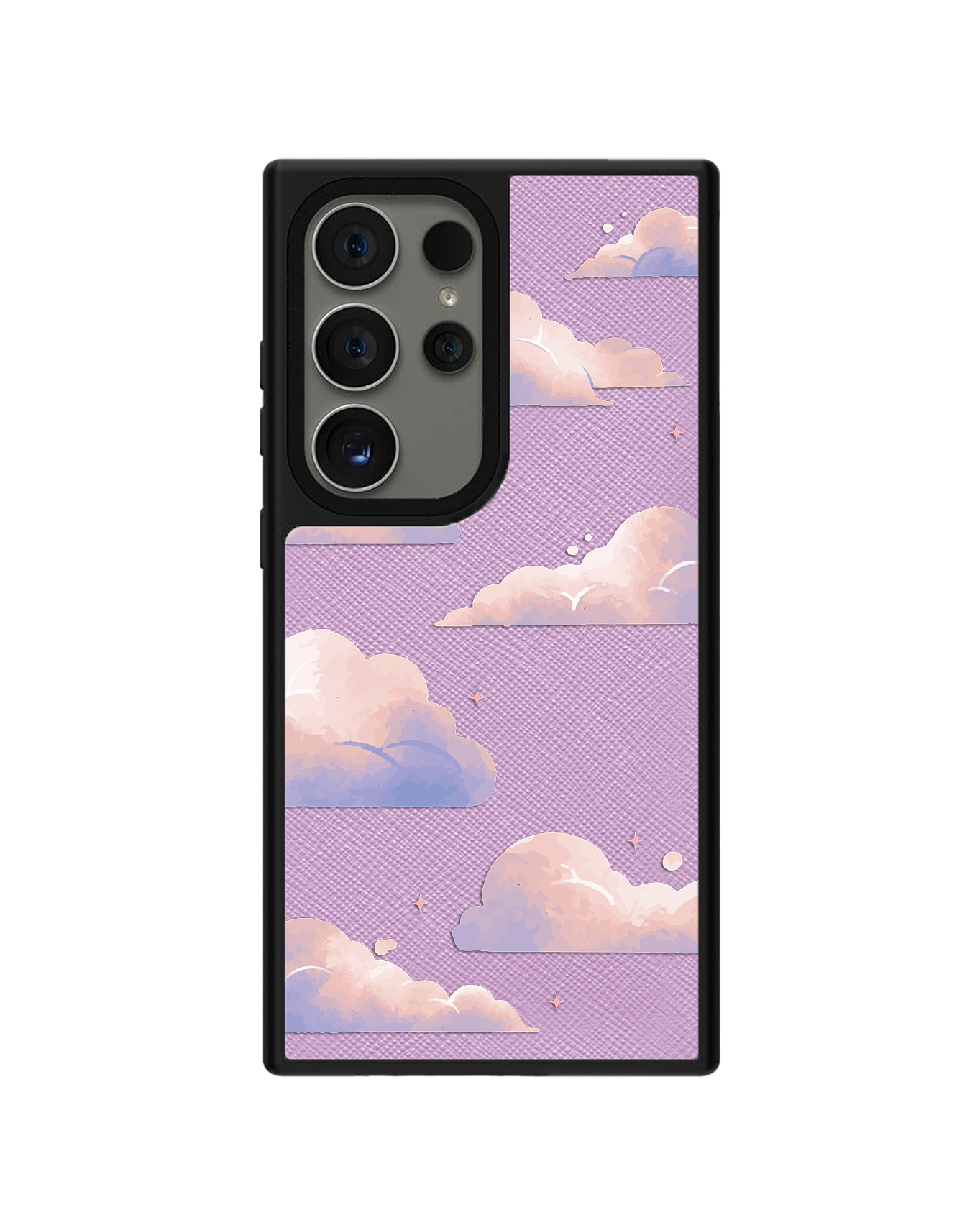 Android Leather Grip Case - Pastel Clouds