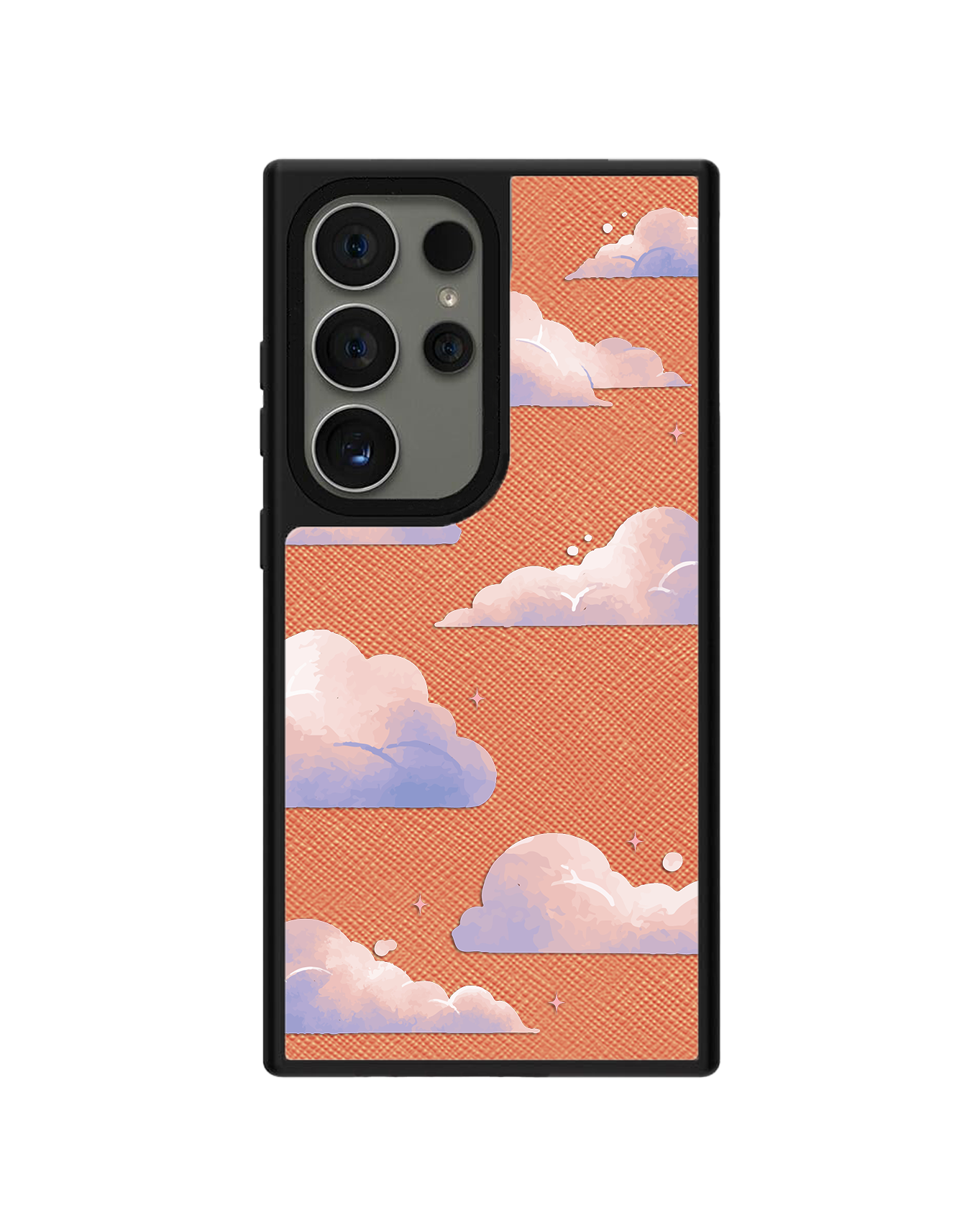 Android Leather Grip Case - Pastel Clouds