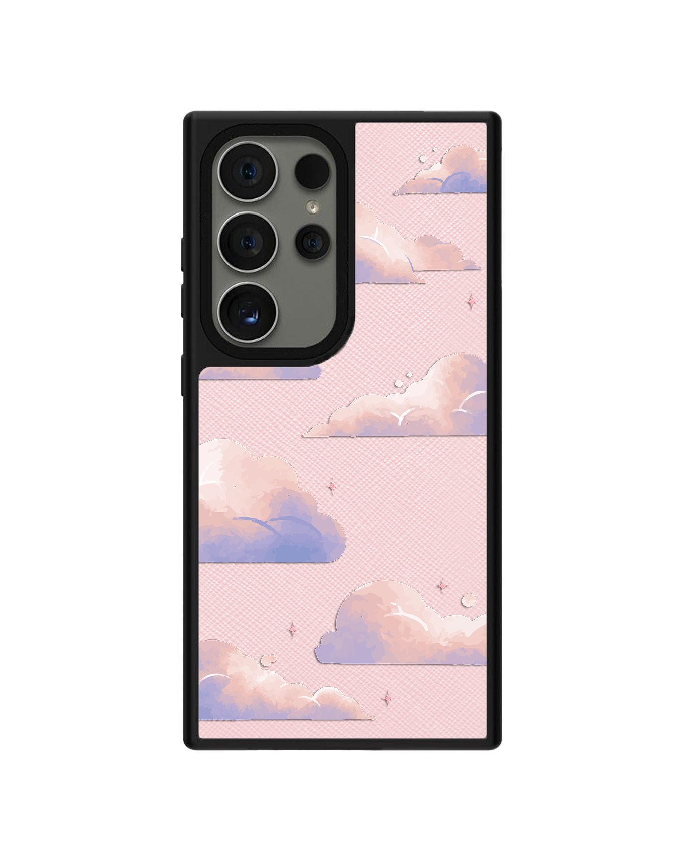 Android Leather Grip Case - Pastel Clouds