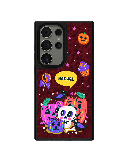 Android Leather Grip Case - Pumpkin Monster