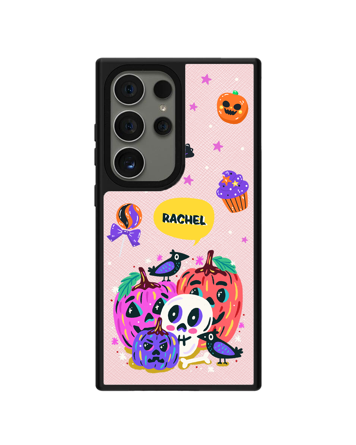 Android Leather Grip Case - Pumpkin Monster