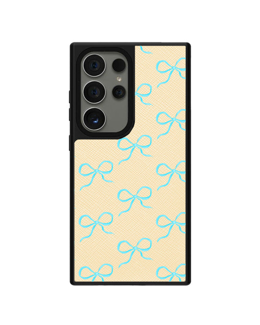 Android Leather Grip - Coquette Blue Bow