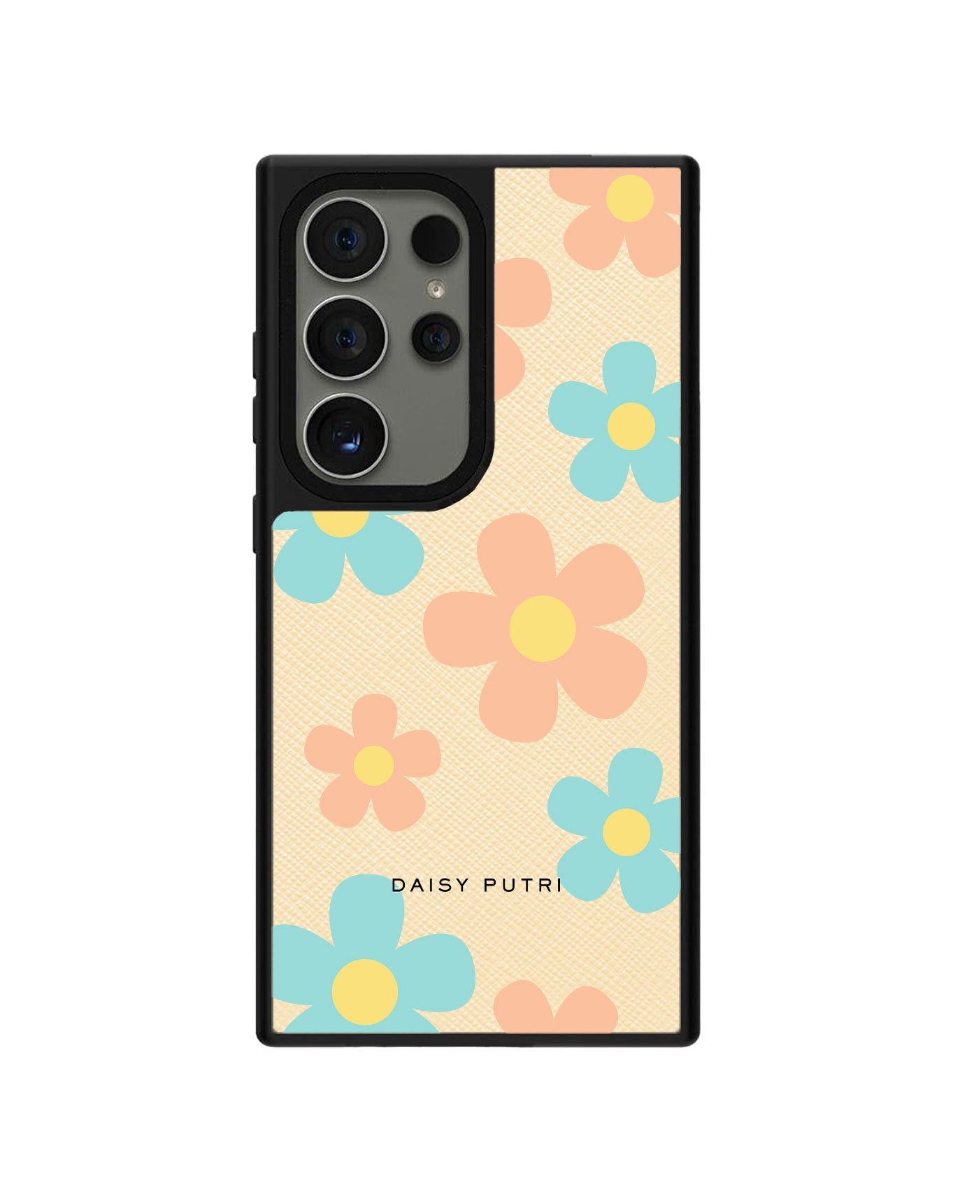 Android Leather Grip Case - Daisy Daze