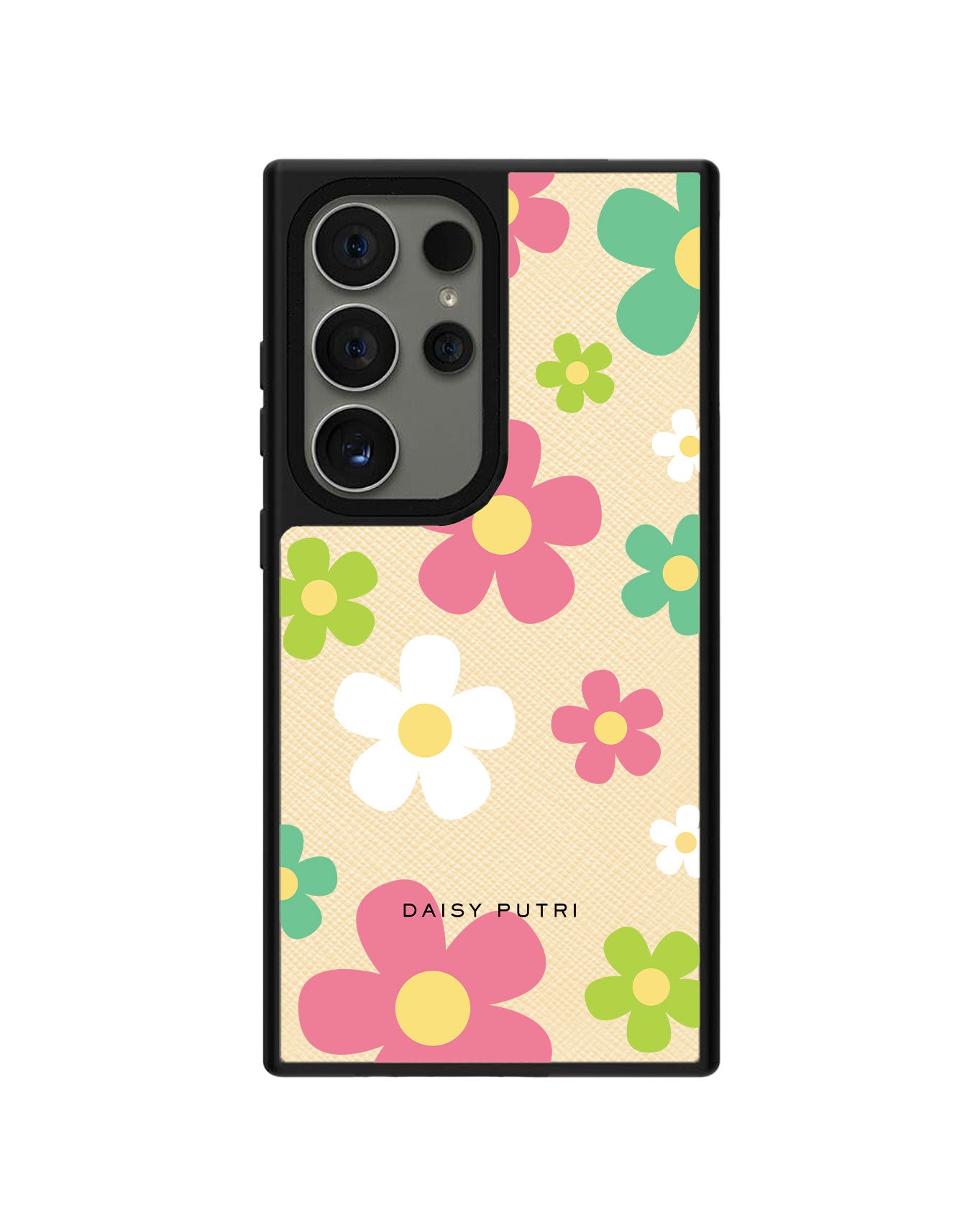 Android Leather Grip Case - Daisy Wild