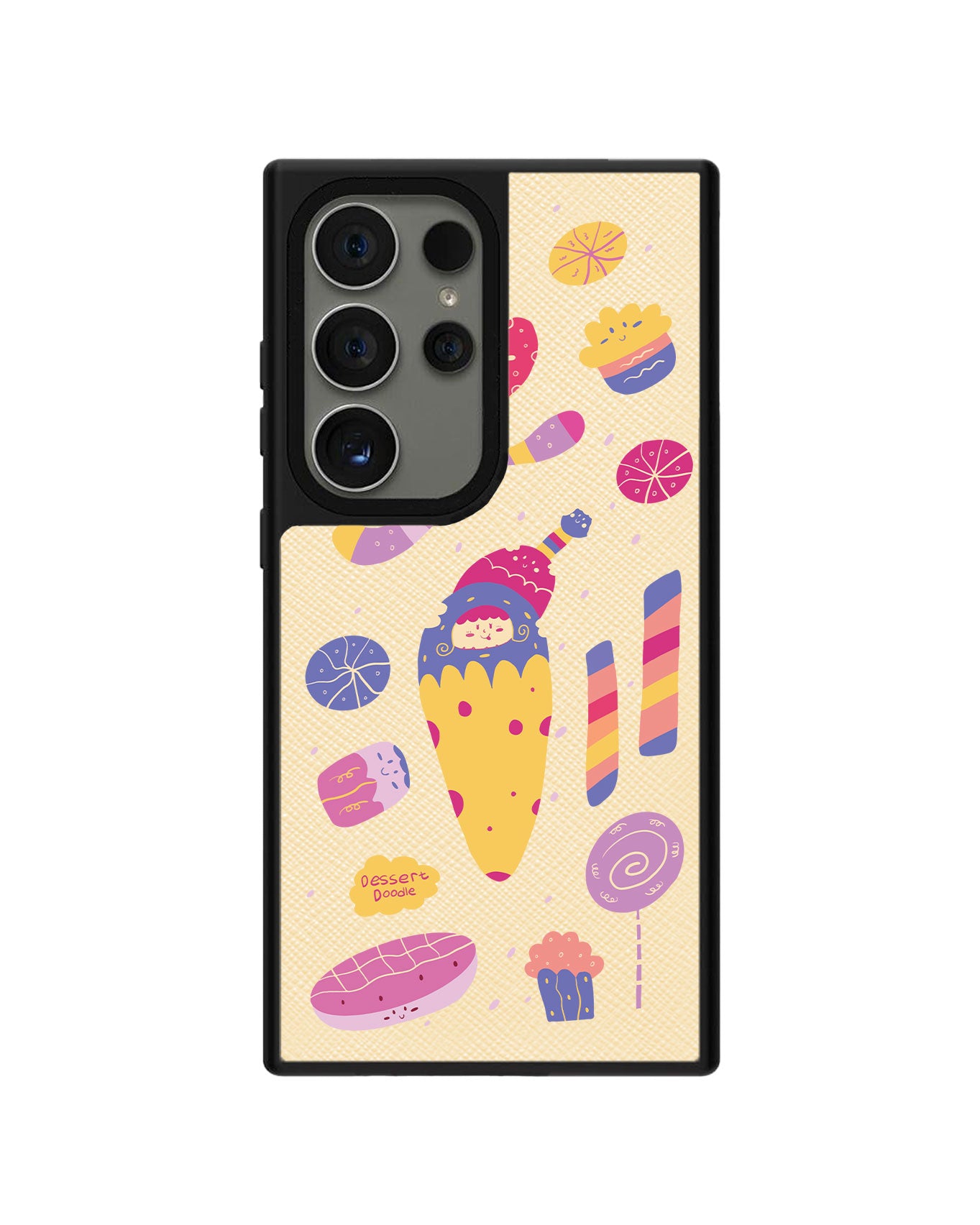 Android Leather Grip Case - Dessert Doodle