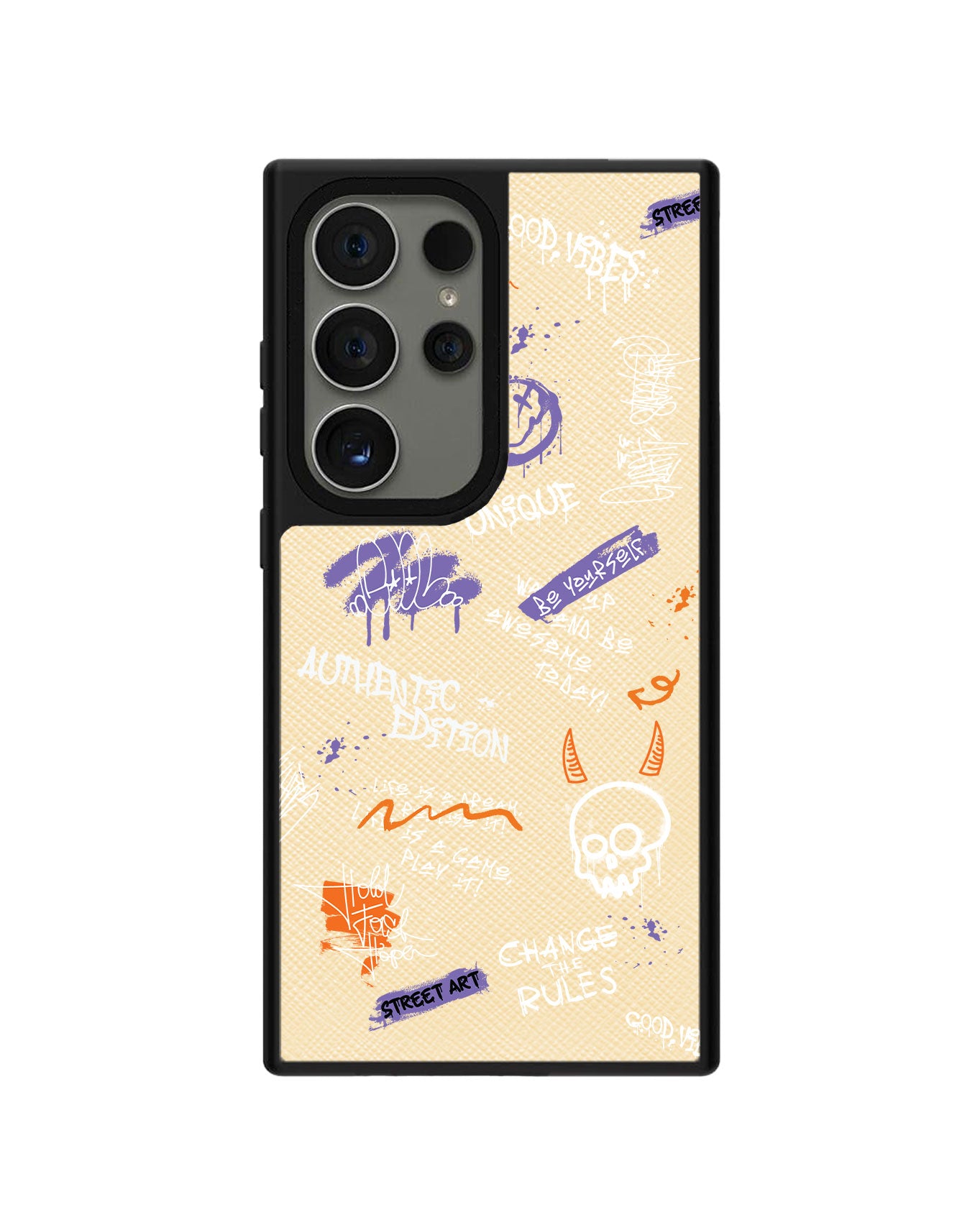 Android Leather Grip Case - Grafitti 1.0